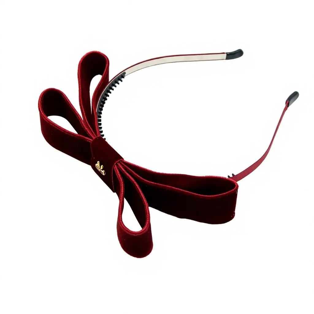 New winter velvett bow elegant headband fashion hairband hair accessories clip OEM