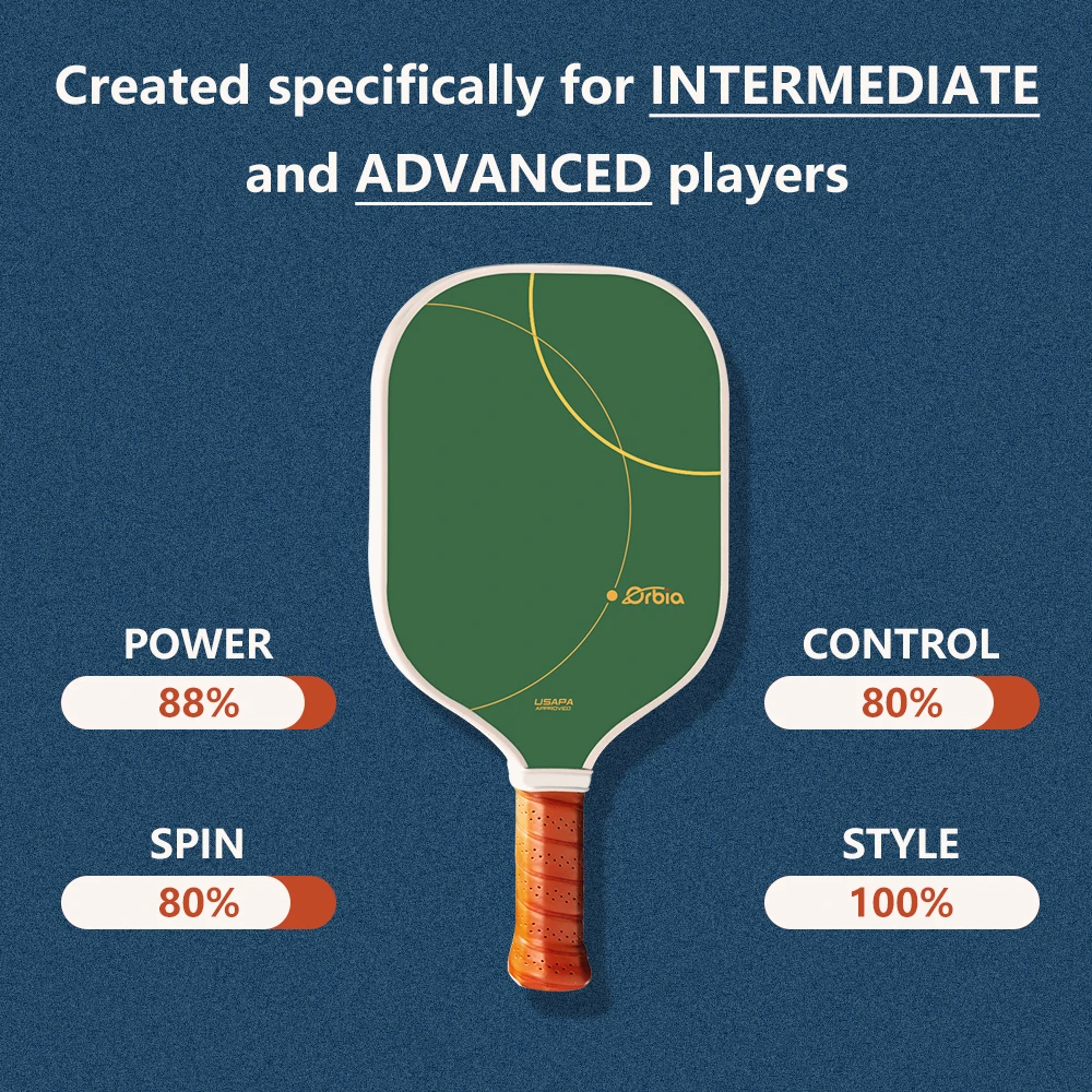 Orbia Sports Glass Fiber Pickleball Paddle Custom Logo Textrue Graphic Pro Pickleball Paddle 16MM