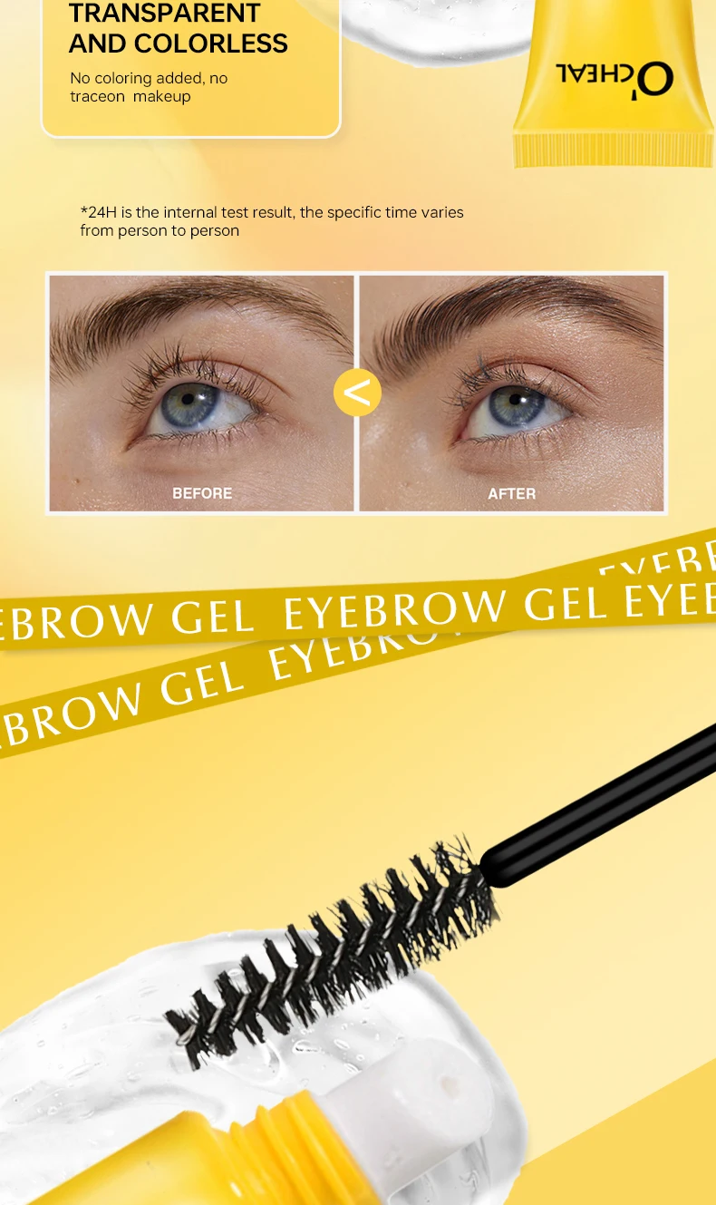 O'CHEAL 3D Eyebrow Gel Colorless Transparent Create Natural Eyebrows Quick-dry Waterproof Long-lasting Thick Full Eyebrow Makeup