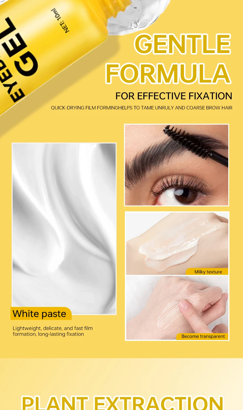 O'CHEAL 3D Eyebrow Gel Colorless Transparent Create Natural Eyebrows Quick-dry Waterproof Long-lasting Thick Full Eyebrow Makeup