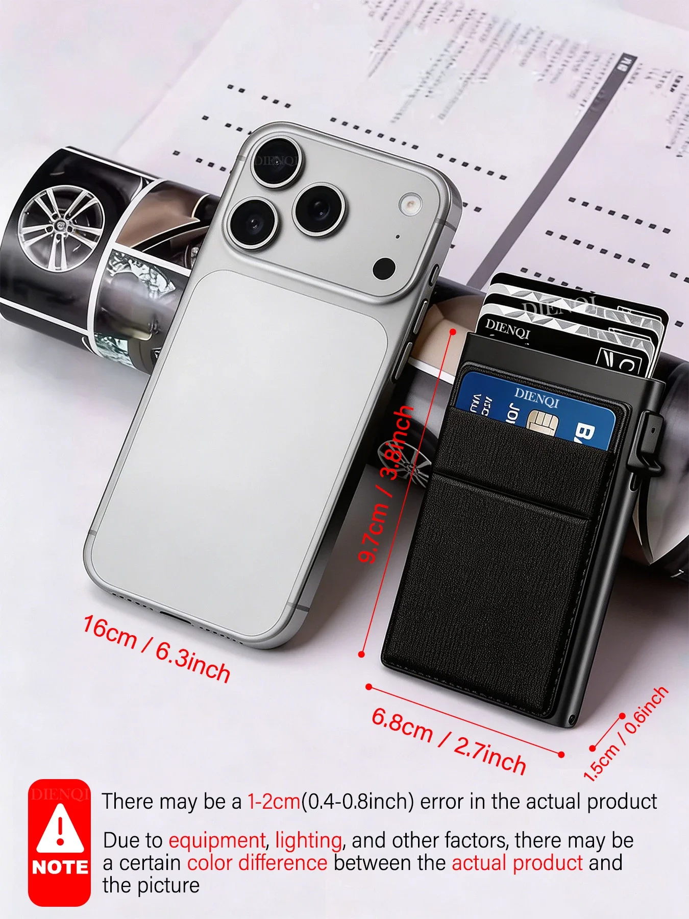 Men's Minimalist Wallet Slim Rfid Credit Card Holder Men Women Metal Wallets Automatic Pop Up Case Bank ID Cardholer Billetera