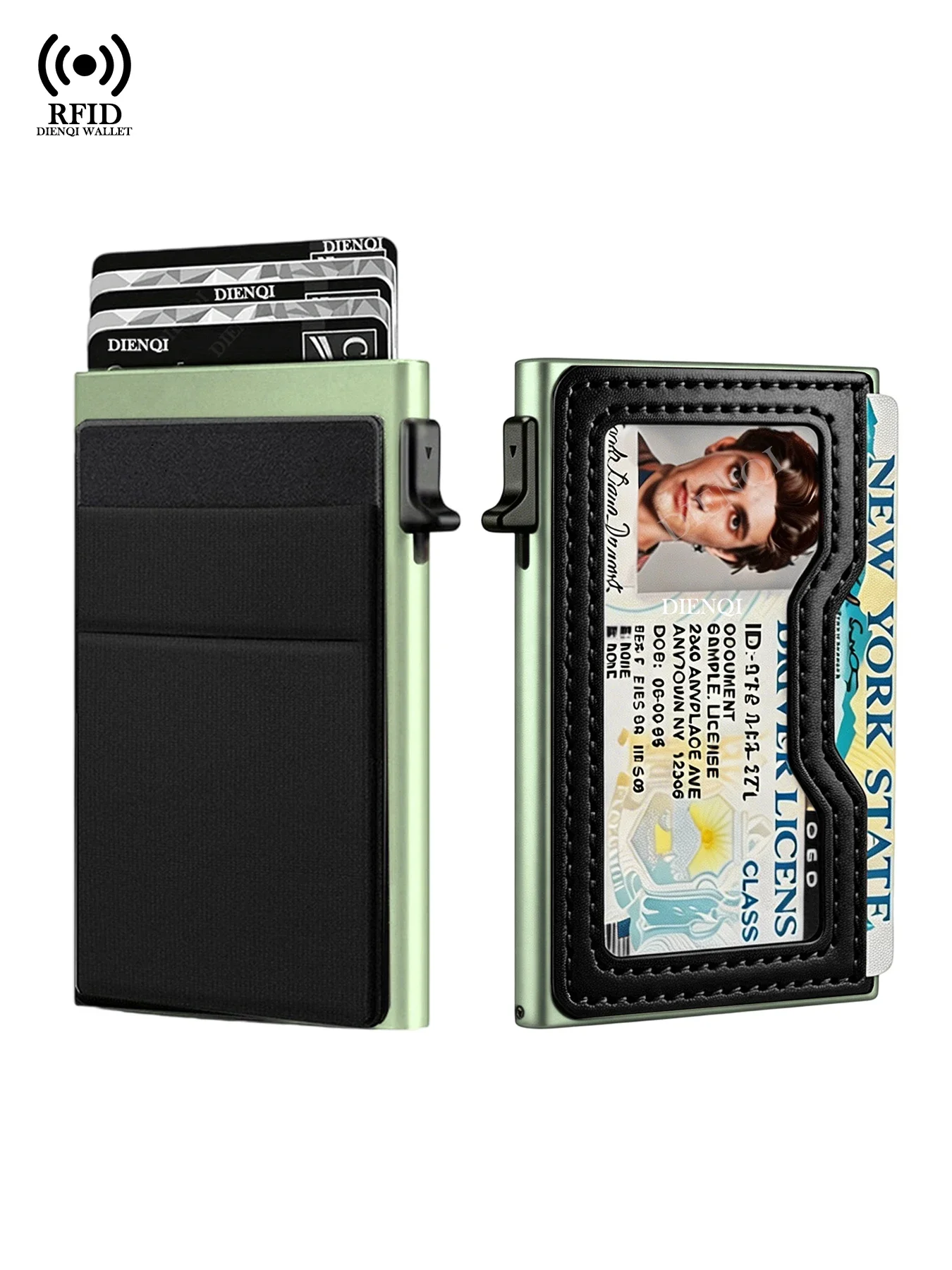 Men's Minimalist Wallet Slim Rfid Credit Card Holder Men Women Metal Wallets Automatic Pop Up Case Bank ID Cardholer Billetera