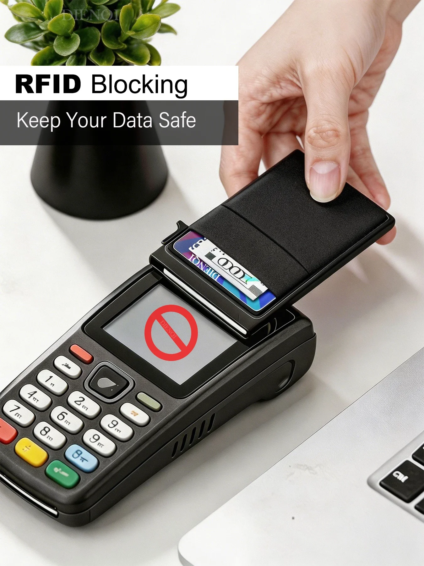 Men's Minimalist Wallet Slim Rfid Credit Card Holder Men Women Metal Wallets Automatic Pop Up Case Bank ID Cardholer Billetera