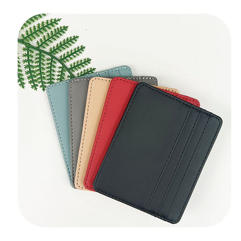 Credit Card Holder Wallet Men Women Thin Fashion Ultra-thin PU Id Card Holder Purse Mini Credit ID Card Bags Case Gift