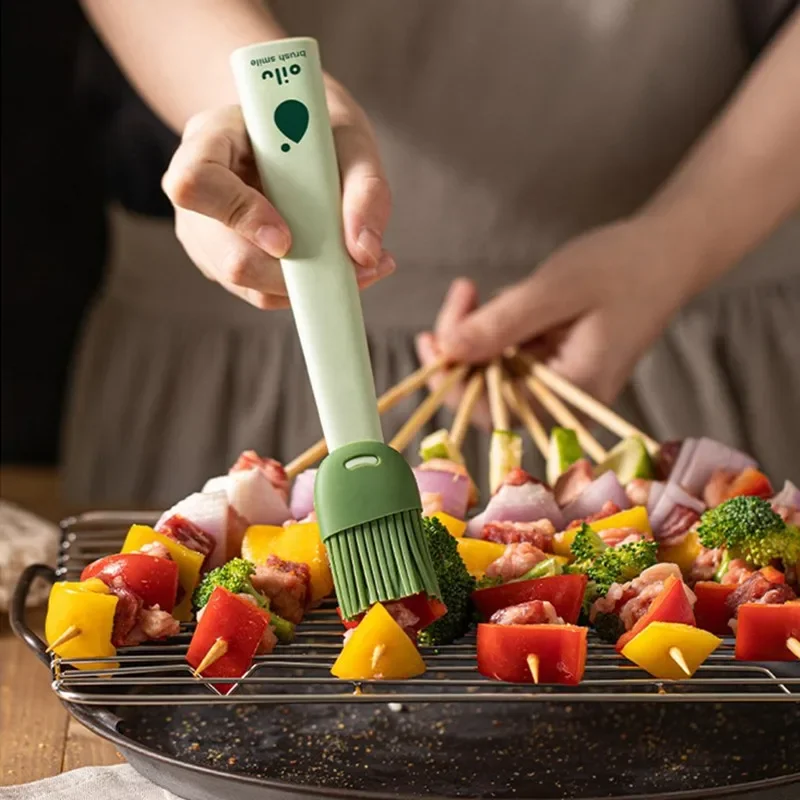 2PCS Silicone Oil Brushes Heat Resistant Oil Brush Barbecue BBQ Tool Kitchen Gadgets Kitchen Accessories Home Items Outdoor