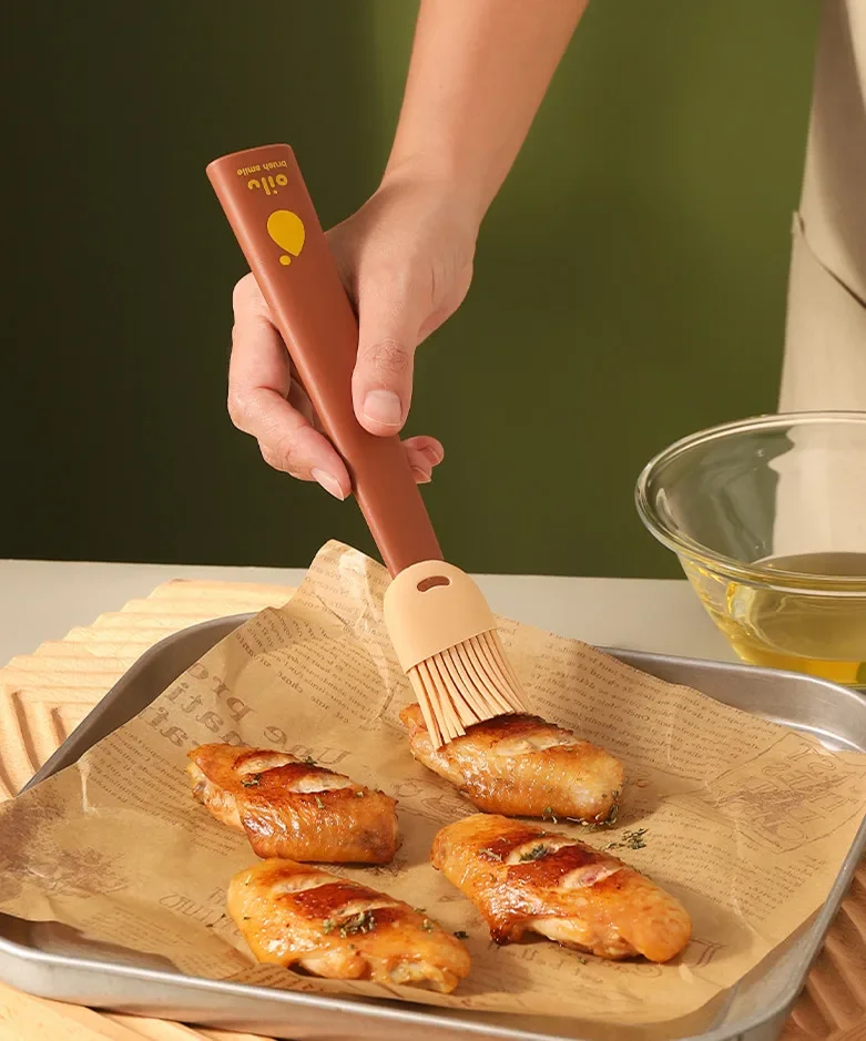 2PCS Silicone Oil Brushes Heat Resistant Oil Brush Barbecue BBQ Tool Kitchen Gadgets Kitchen Accessories Home Items Outdoor
