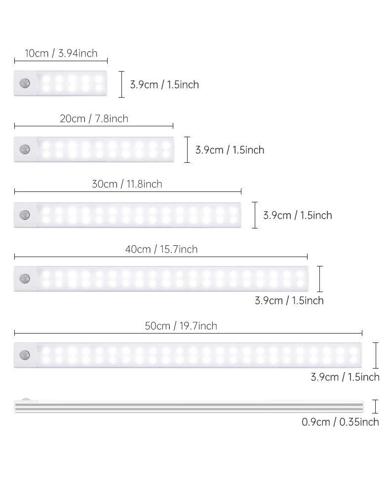 Motion Sensor Light Wireless LED Night Light USB Rechargeable Night Lamp Cabinet Wardrobe Lamp Under Backlight For Kitchen Led