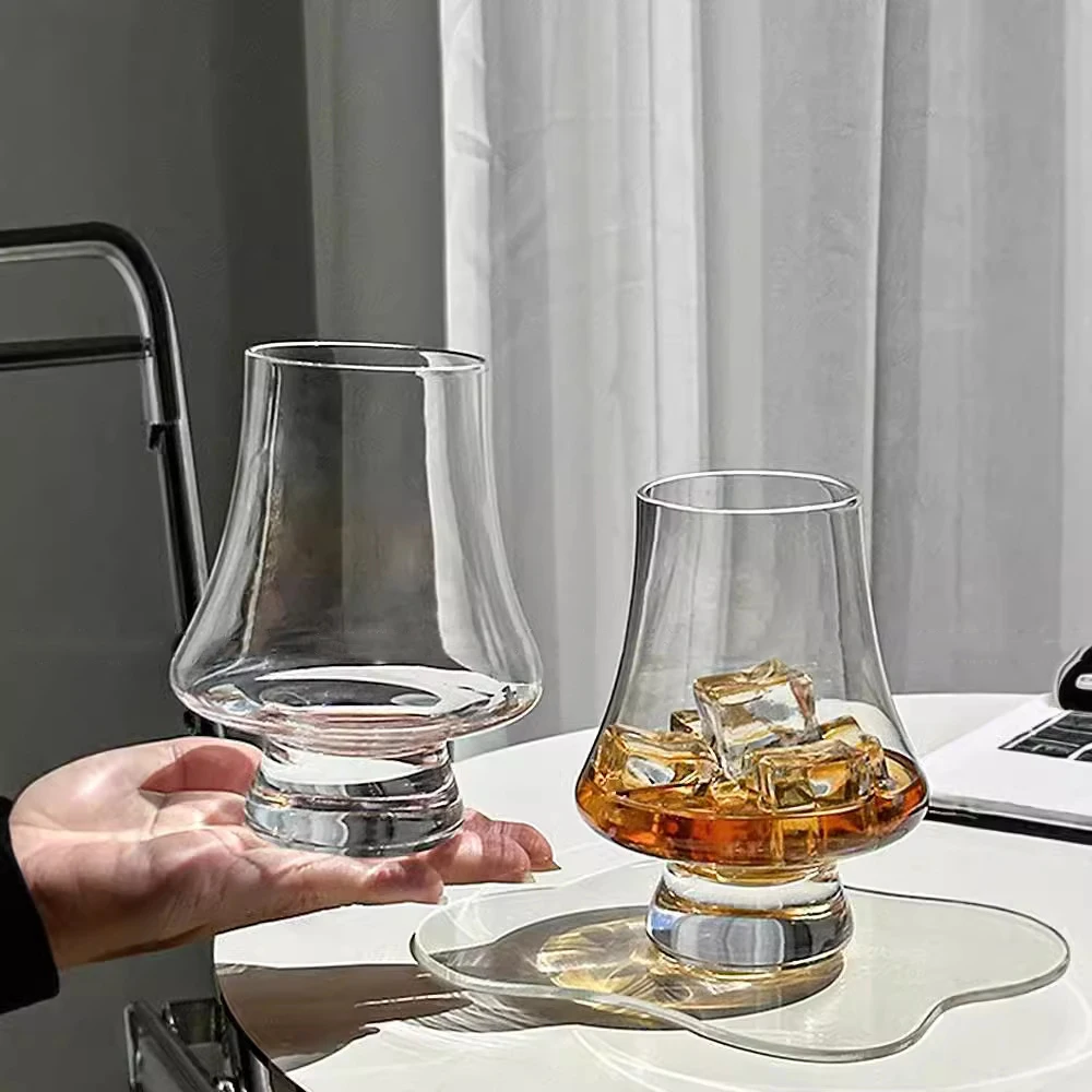 YWDL 2/4/6pcs Glass Whiskey Cup Set of 250ml Clear Lead Free Drinking Glasses Scotch Liquor Barware Beer Spirits Wine Glasse