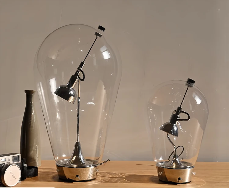 Italian Luxury Glass Desk Lamp Creative Designer Office Desk  Bedroom Bedside Touch Dimming Reading Lamp