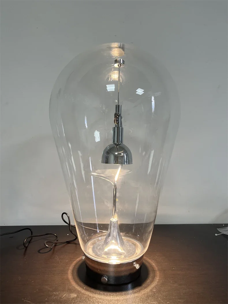 Italian Luxury Glass Desk Lamp Creative Designer Office Desk  Bedroom Bedside Touch Dimming Reading Lamp