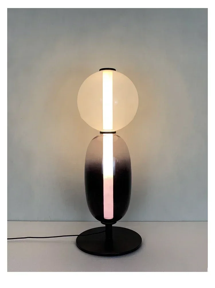 Nordic Denmark Colored Glass Lollipop Glass Desk Lamp Living Room Bedhead Study Room LED Home Decoration
