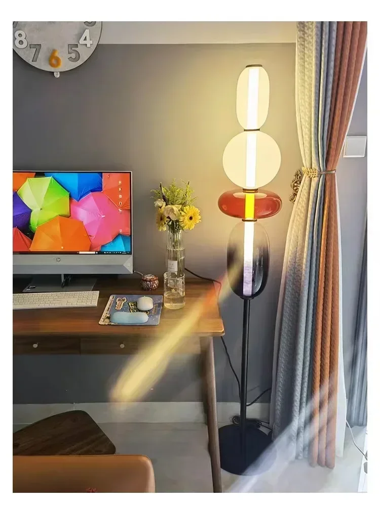 Nordic Denmark Colored Glass Lollipop Glass Desk Lamp Living Room Bedhead Study Room LED Home Decoration