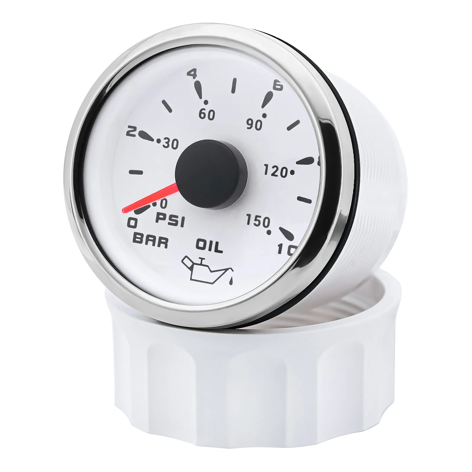 Custom Auto Car 52mm Oil Pressure Gauge+Sensor 7 Color Backlight 0~5Bar 0-10Bar Oil Press Meter with Sensor Marine Boat 12V24V