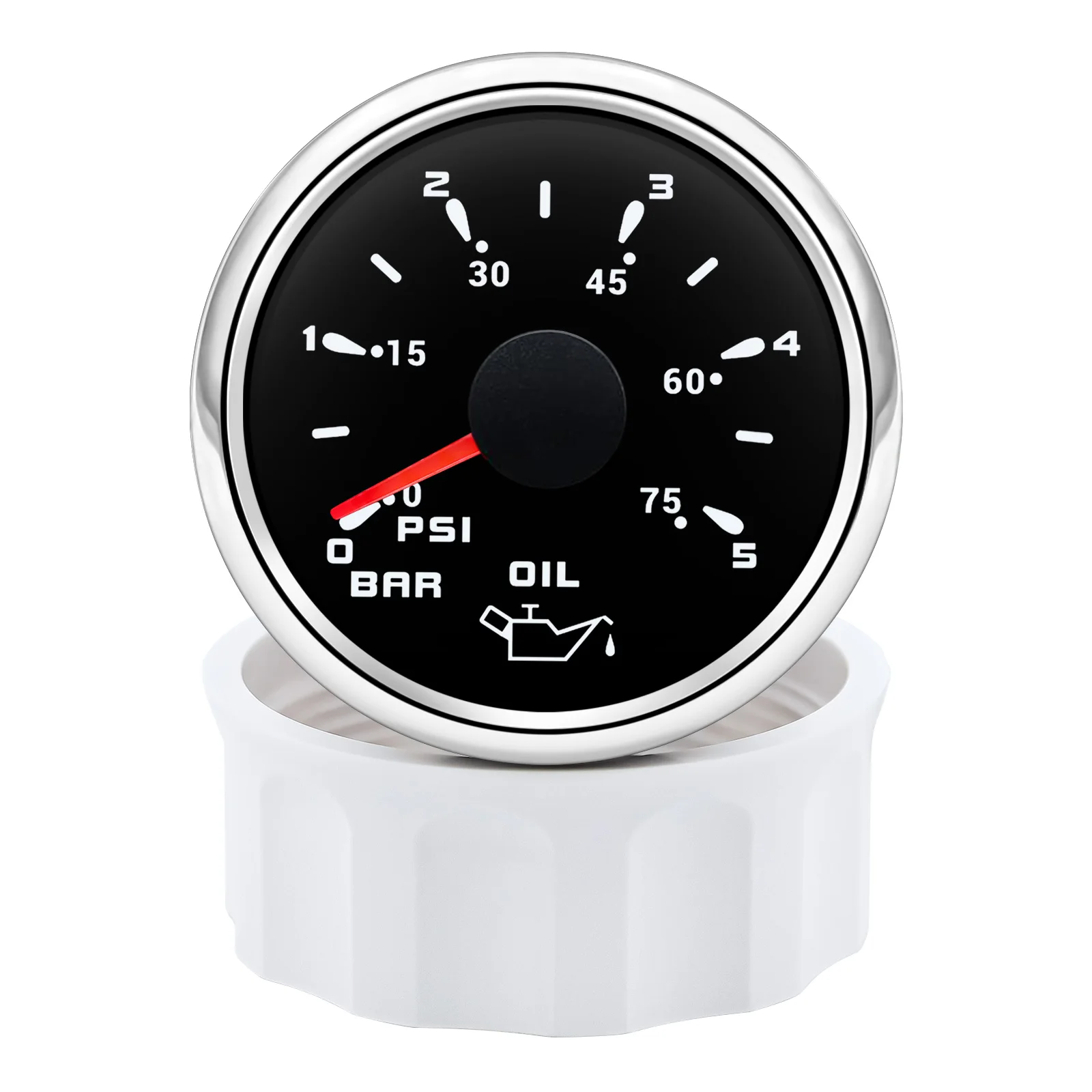 Custom Auto Car 52mm Oil Pressure Gauge+Sensor 7 Color Backlight 0~5Bar 0-10Bar Oil Press Meter with Sensor Marine Boat 12V24V