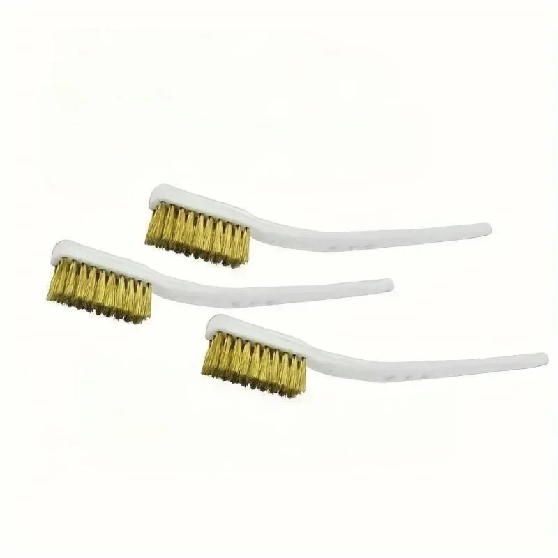 1/3/5pcs Mini Copper Plating Brass Wire Brush Set for Paint & Rust Removal Industrial Metal Polishing Burr Cleaning Tool