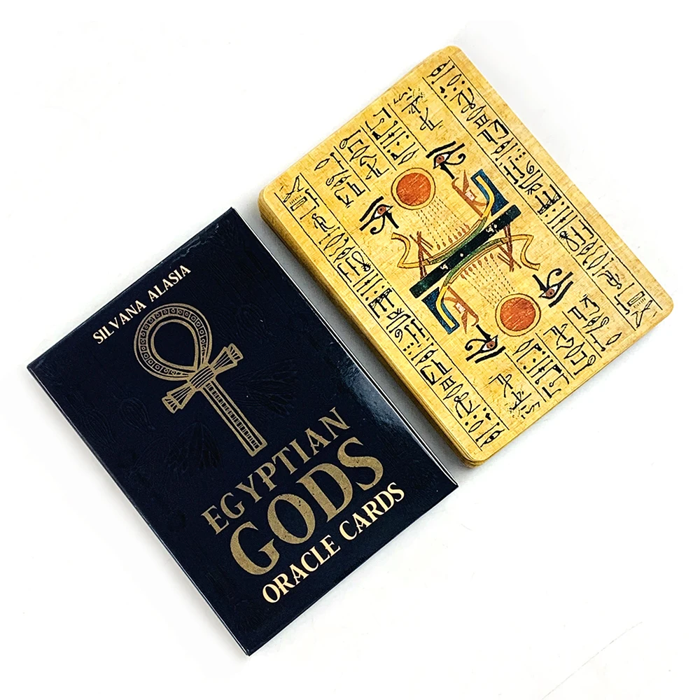 Egyptian Gods Oracle Cards 36pcs Tarot Cards English Wisdom Divination Board Deck Edition Playing Game Family Gathering Game