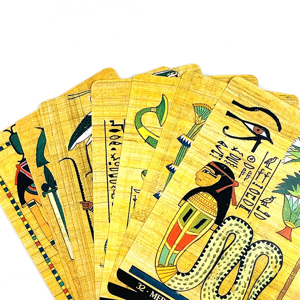 Egyptian Gods Oracle Cards 36pcs Tarot Cards English Wisdom Divination Board Deck Edition Playing Game Family Gathering Game