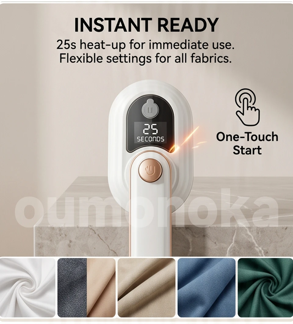 Portable Handheld Steam Iron Garment Steamer Mini for Clothes Fast Heating Travel Garment Fabric Press Machine with Home