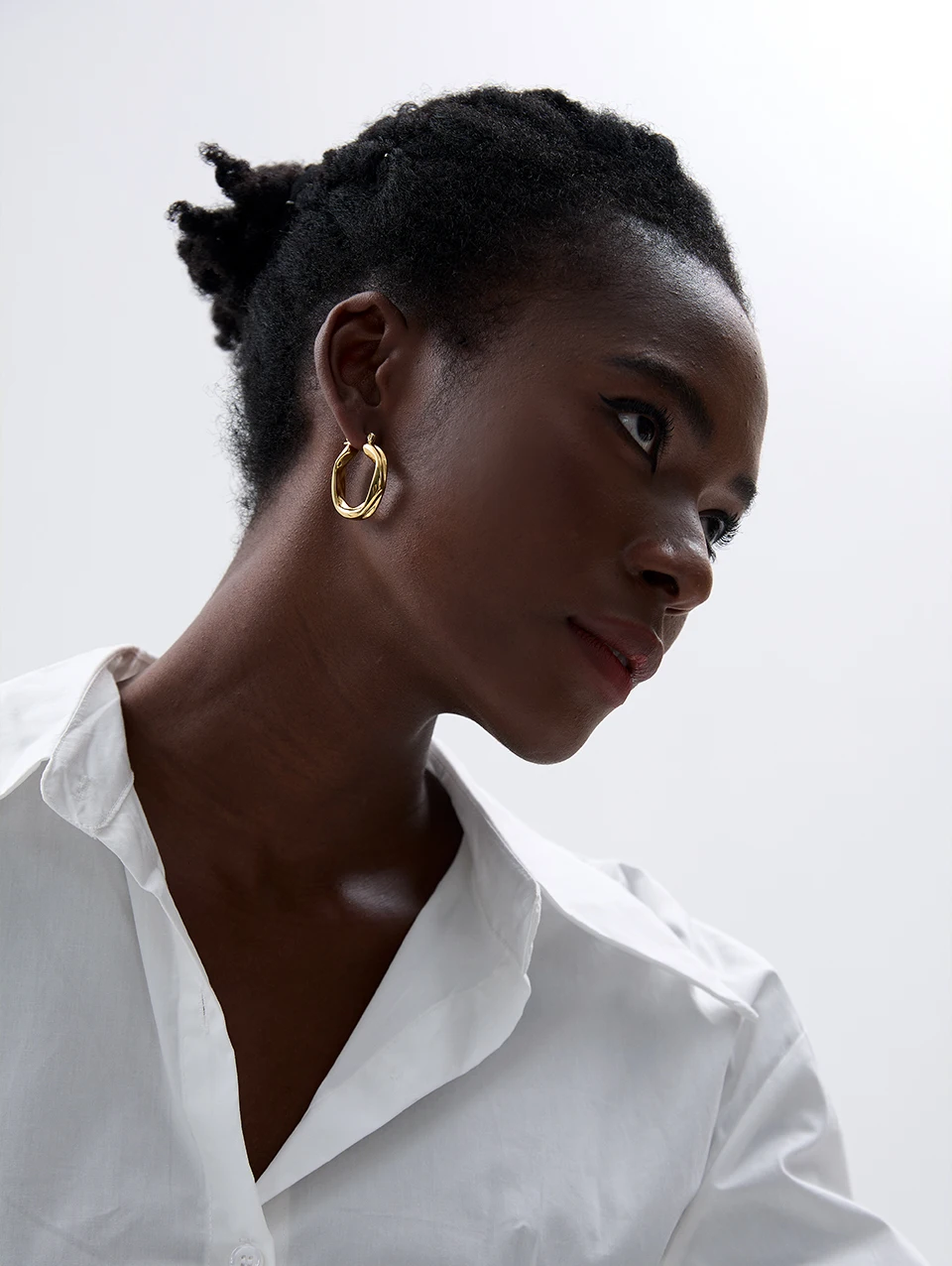 Yhpup 316l Stainless Steel Round Hollow Hoop Earrings Rust Proof Minimalist Metal Attractive Trendy Jewelry Bijoux Women Gift