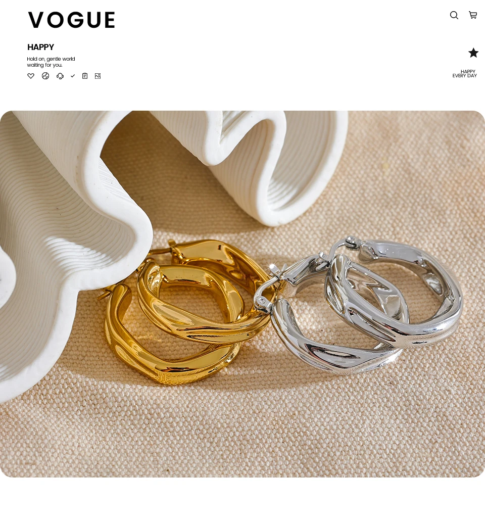 Yhpup 316l Stainless Steel Round Hollow Hoop Earrings Rust Proof Minimalist Metal Attractive Trendy Jewelry Bijoux Women Gift
