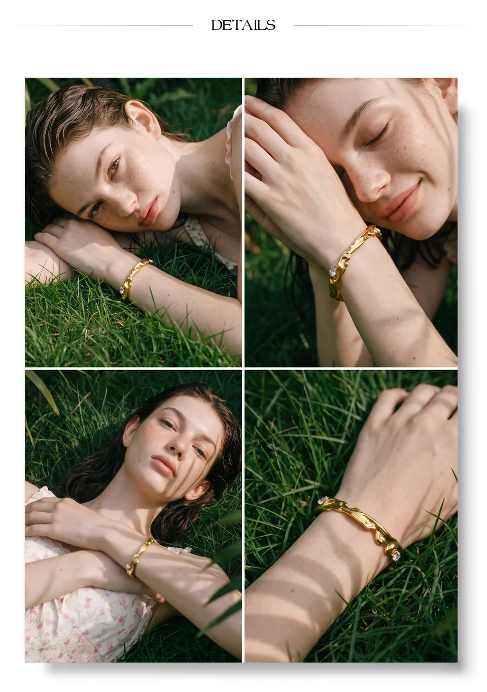 Yhpup 55mm Stainless Steel Zirconia Casting Cuff Bracelet Bangle PVD Plated Waterproof High Quality Personalized Golden Jewelry