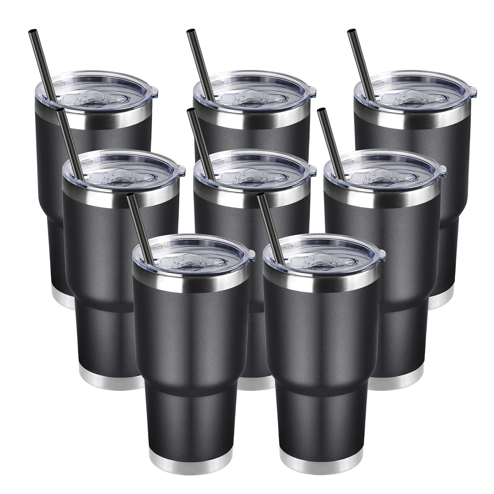 1 30oz Car Cup, Thermos Cup with Sealed Sliding Lid, Coffee Cup, Office Cup, Gift Cup, Cold-Keeping Cup, Snowman Cup, Powder Coa