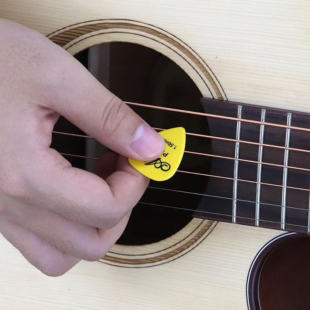 50 Pieces Guitar Picks 0.58/0.71/0.81/0.96/1.2/1.5mm 6 Thickness Plectrum ABS Premium for Acoustic Electric Guitar Bass Ukulele