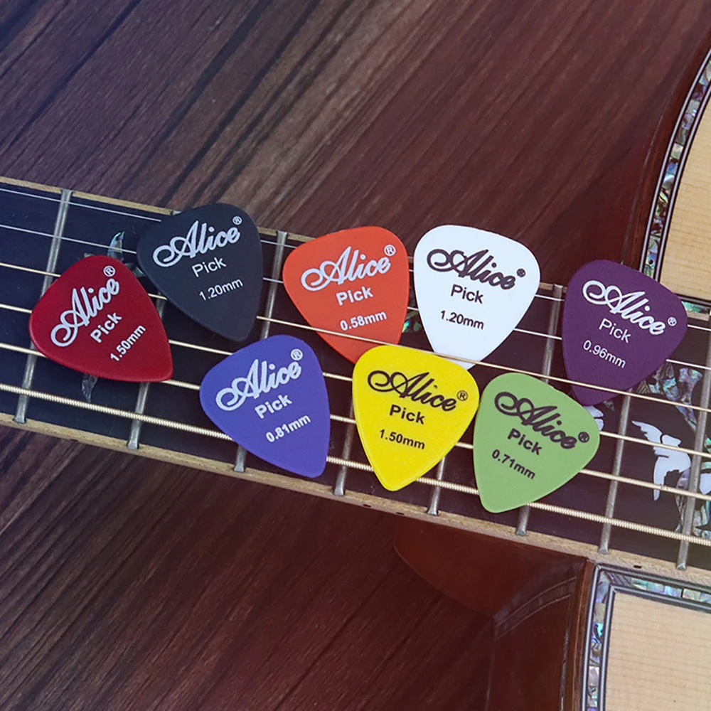 50 Pieces Guitar Picks 0.58/0.71/0.81/0.96/1.2/1.5mm 6 Thickness Plectrum ABS Premium for Acoustic Electric Guitar Bass Ukulele