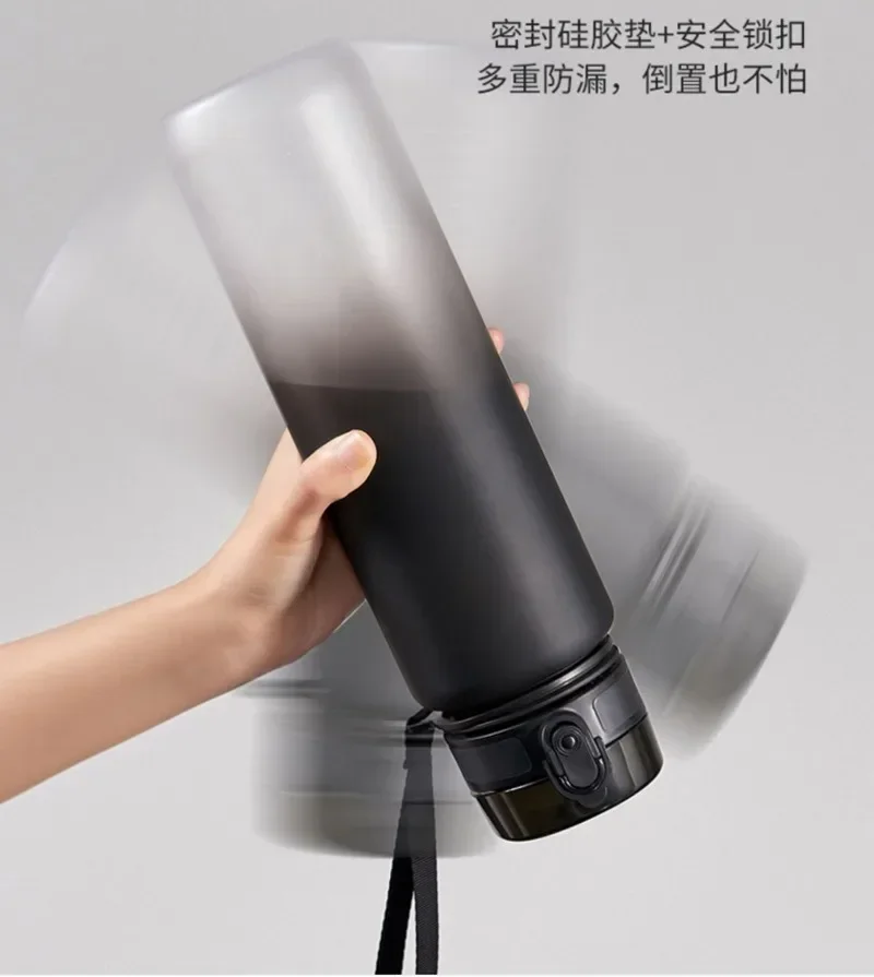 1 Liter Sports Water Bottle Large Capacity Men Women Summer Portable Plastic Bottle for Outdoor Travel Fitness Drinkware