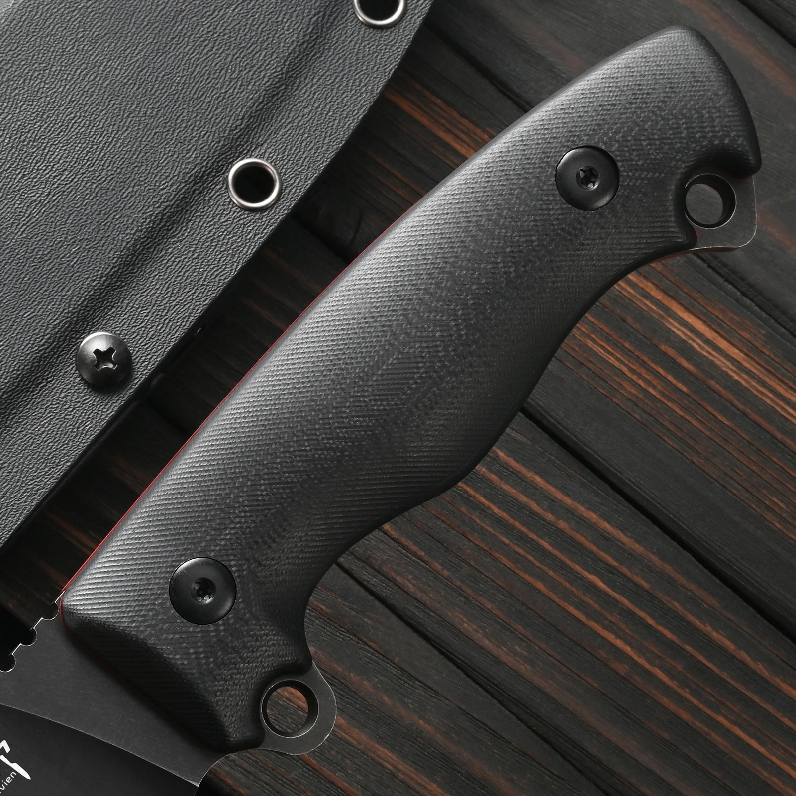 Sitivien ST43 Fixed Blade Knife ,VG10 Black Stonewashed Steel Blade G10 Handle Full Tang for Outdoor Camping Working Survival