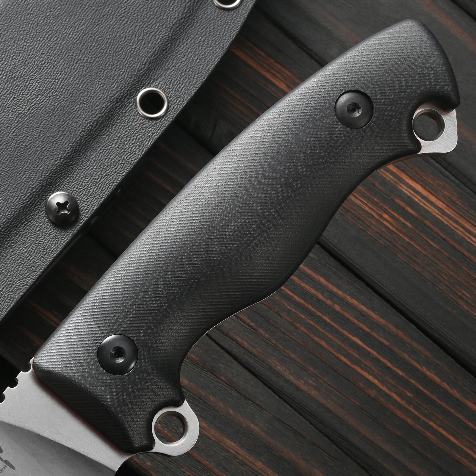 Sitivien ST43 Fixed Blade Knife ,VG10 Black Stonewashed Steel Blade G10 Handle Full Tang for Outdoor Camping Working Survival