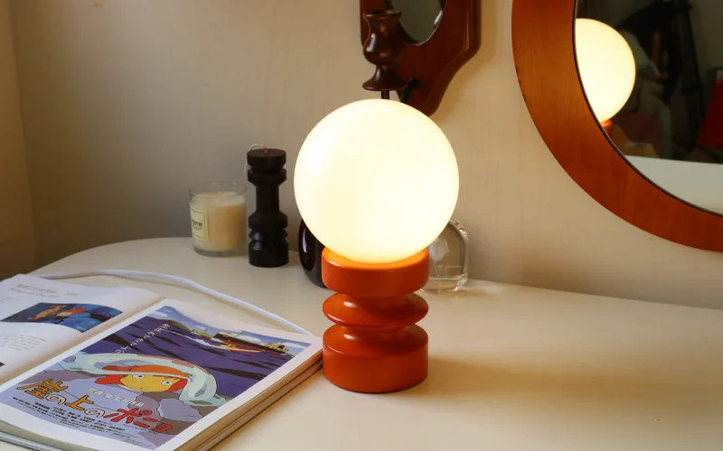 Bauhaus Spring Glass Table Lamp Vintage Nordic Modern Minimalist Homestay Living Room Bedroom Bedside Lamp