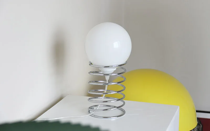 Bauhaus Spring Glass Table Lamp Vintage Nordic Modern Minimalist Homestay Living Room Bedroom Bedside Lamp