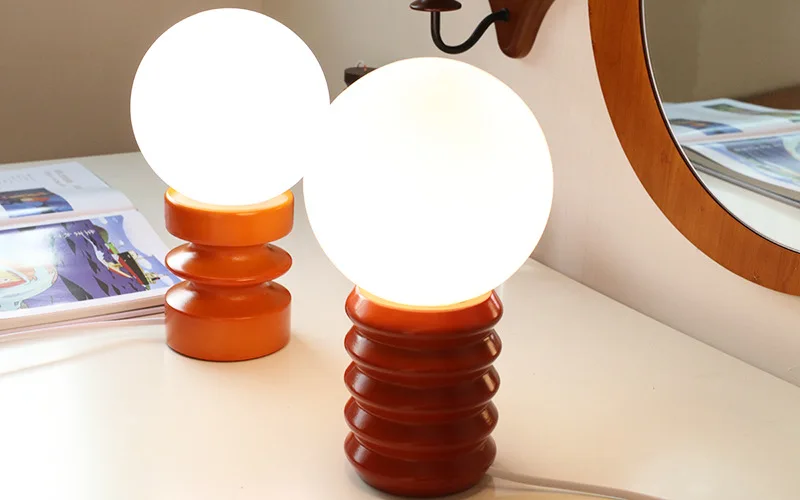 Bauhaus Spring Glass Table Lamp Vintage Nordic Modern Minimalist Homestay Living Room Bedroom Bedside Lamp