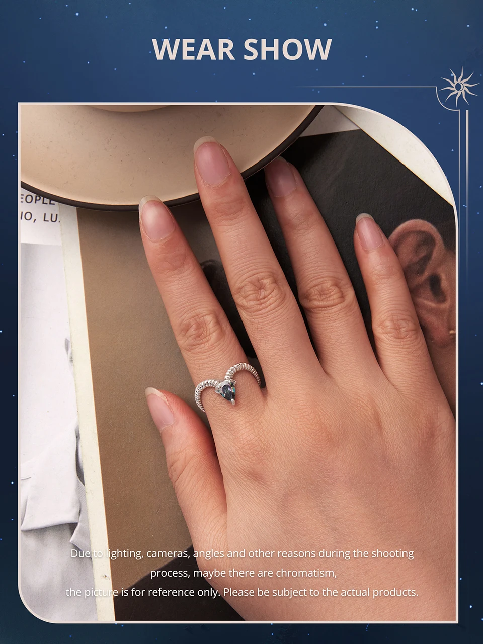 WOSTU 925 Sterling Silver Colorful 12 Zodiac Open Ring For Women , Rainbow Zircon Crystal Stackable Rings Girl Family Gift