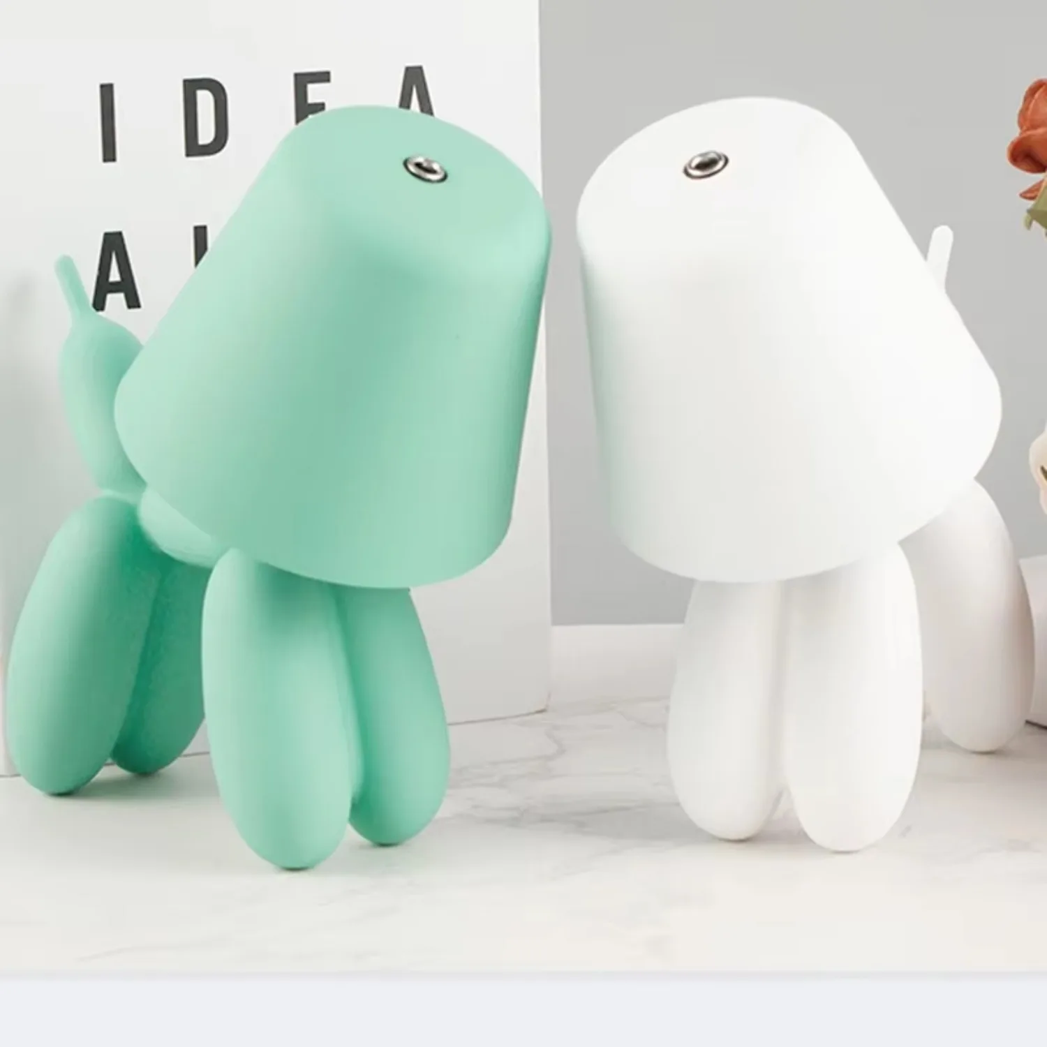 High Quality Puppy Table Lamp, Tri-Colour USB Light, Rechargeable, for Bar Table, Hotel Decoration, Night Light