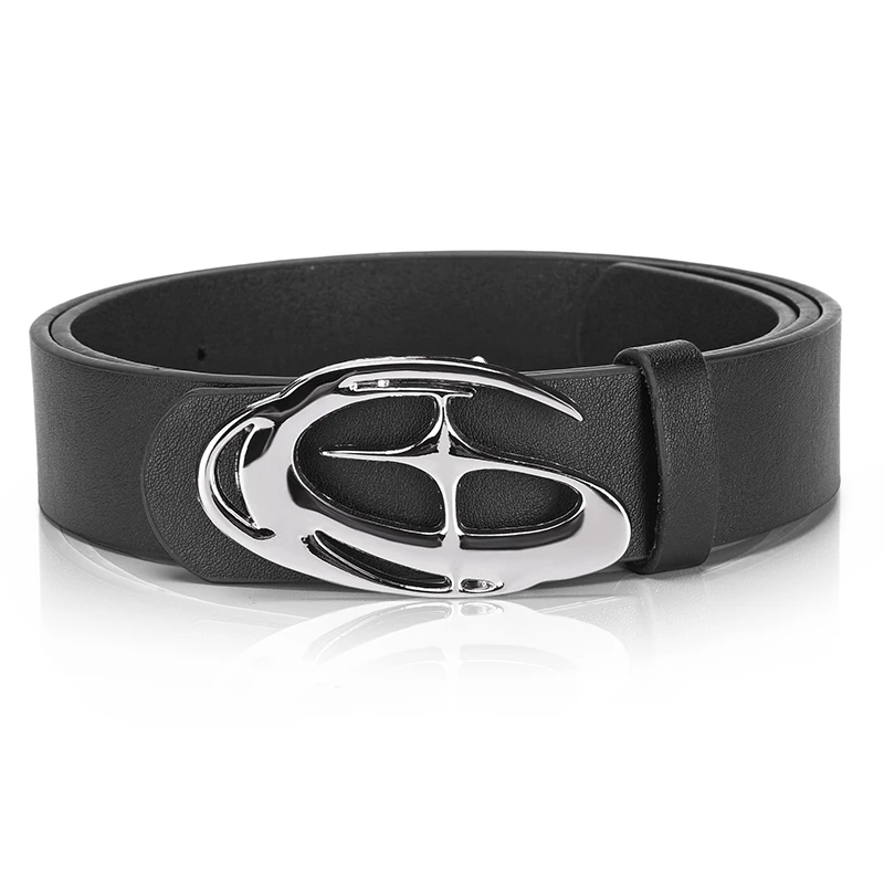 Fashion And Creative Geometric Alloy Pin Buckle Belt Simple Men's Casual Belt Individual Men's Birthday Gift Wholesale
