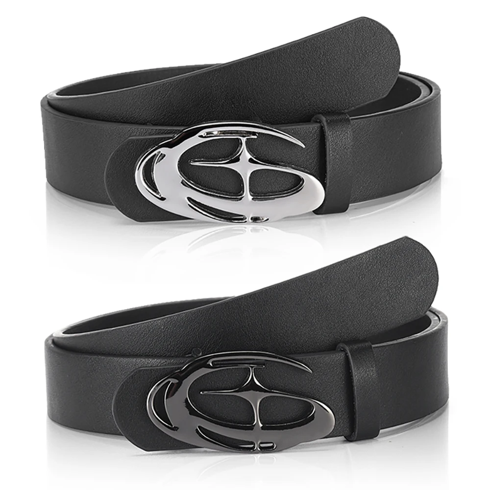 Fashion And Creative Geometric Alloy Pin Buckle Belt Simple Men's Casual Belt Individual Men's Birthday Gift Wholesale