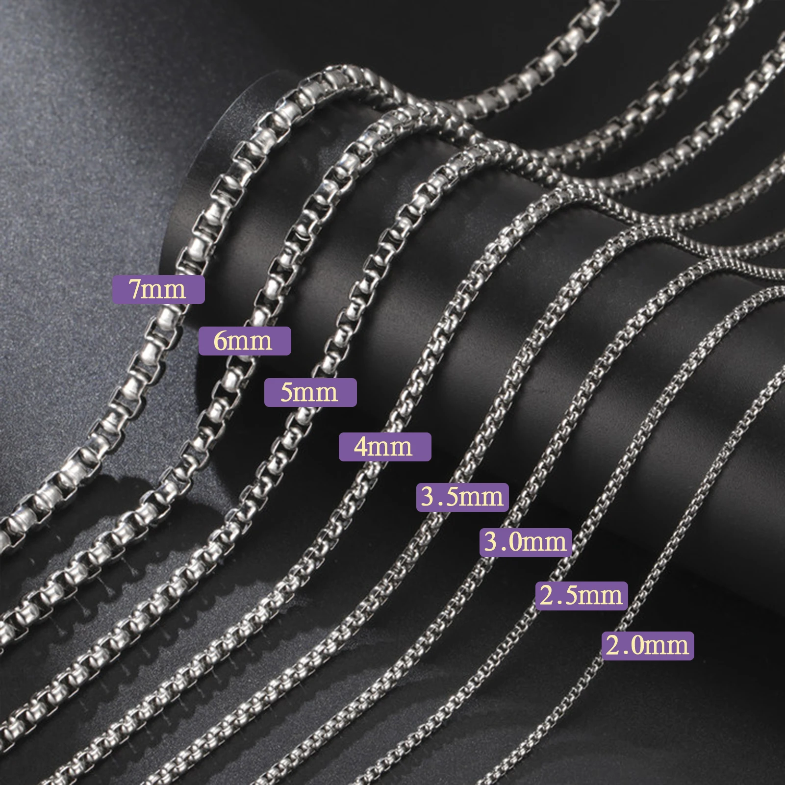 My Shape 3mm-10mm Cuban Chain Stainless Steel Necklaces for Men Male Chains Figaro Box Chain Choker Punk Jewelry 45cm 50cm 60cm