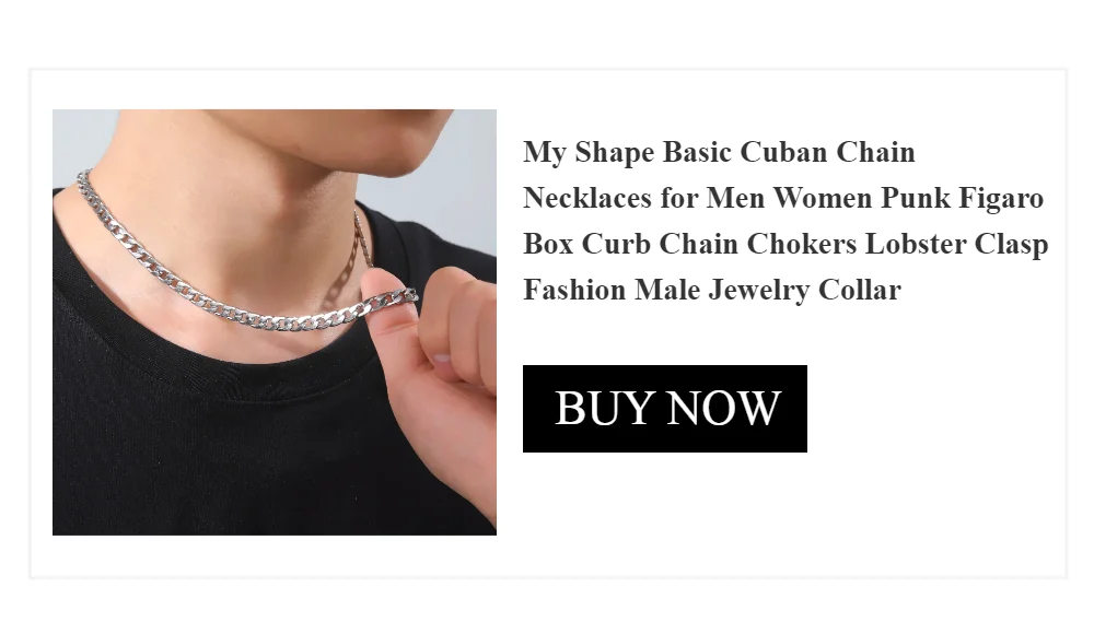 My Shape 3mm-10mm Cuban Chain Stainless Steel Necklaces for Men Male Chains Figaro Box Chain Choker Punk Jewelry 45cm 50cm 60cm