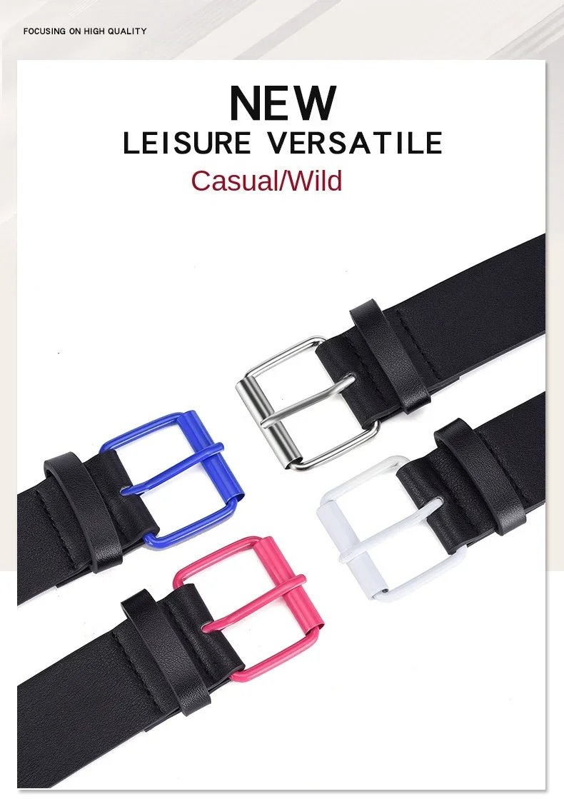 Width 3.8cm Hip-hop Punk Women's Belt Fashion Trend All-match Jeans Accessories Girdle Music Festival Y2k Girl Pu Waistband