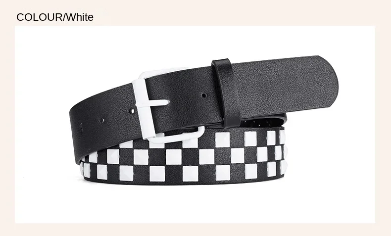 Width 3.8cm Hip-hop Punk Women's Belt Fashion Trend All-match Jeans Accessories Girdle Music Festival Y2k Girl Pu Waistband