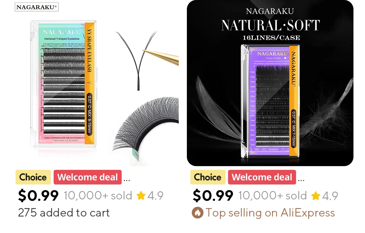 NAGARAKU Automatic Flowering W Shape Bloom 3D 4D 5D 6D 7D 8D Premade Fans Speed Eyelash Extensions Natural Soft Light Full Dense