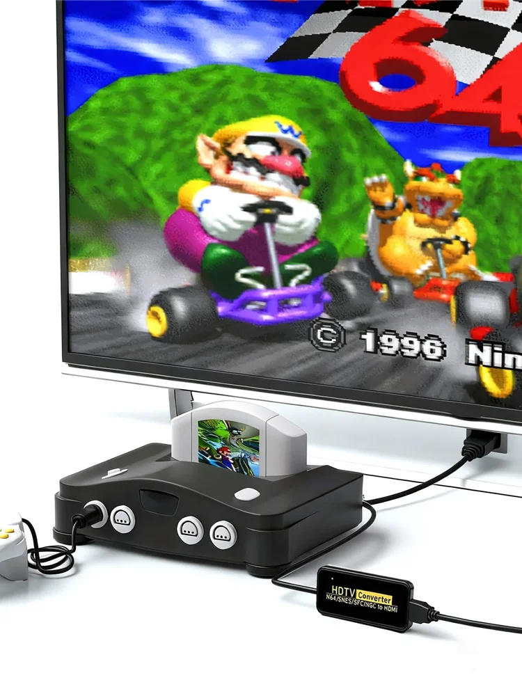 1080P NGC/SNES/N64 To HDMI Converter Adapter,HDMI Cable for Nintend 64 SNES Console Game Cube Plug and Play Restore Game Screen