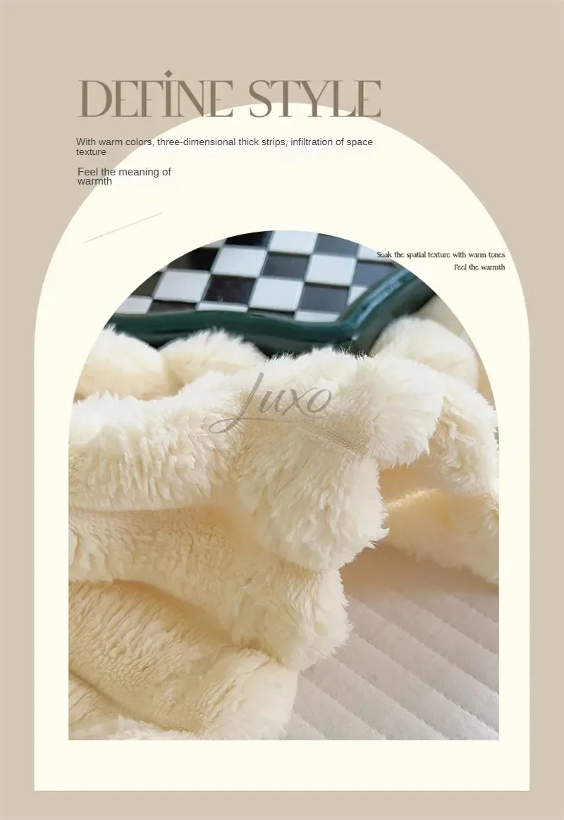 Imitation Rabbit Velvet Autumn Bed Blanket or Blanket and Pillowcase Soft Warmth Winter Sofa Blankets for Throw Lap Blanket Nap