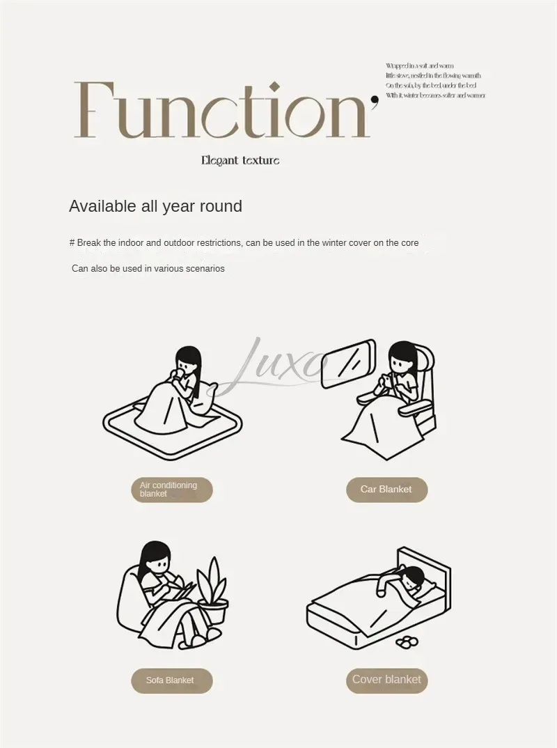 Imitation Rabbit Velvet Autumn Bed Blanket or Blanket and Pillowcase Soft Warmth Winter Sofa Blankets for Throw Lap Blanket Nap
