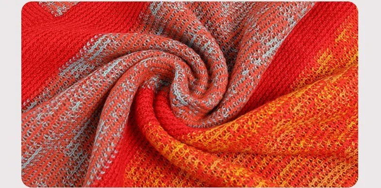 Autumn Winter Batwing Sleeve Rainbow Striped Poncho Women Fashion Sweater Cloak 2025 New Pullover Shawl Female Tassel Cape