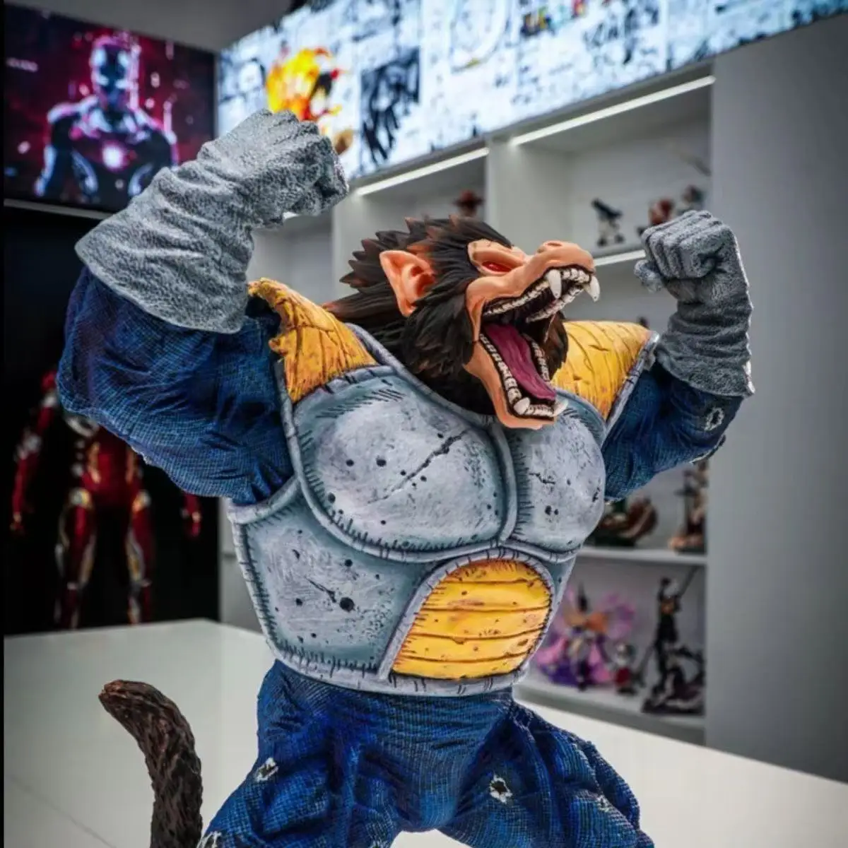 CK Statue Anime Dragon Ball Z Ozaru Vegeta Figure Great Ape Vegeta Replace Hands Pvc Action Figures Collection Model Toys Gifts