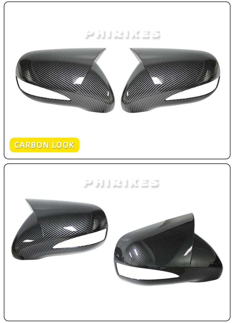 For LHD Lexus IS350 IS250 ES350 2008-2012 Car Rearview Side Mirror Cover Wing Cap Sticker Exterior Door Case Trim Carbon