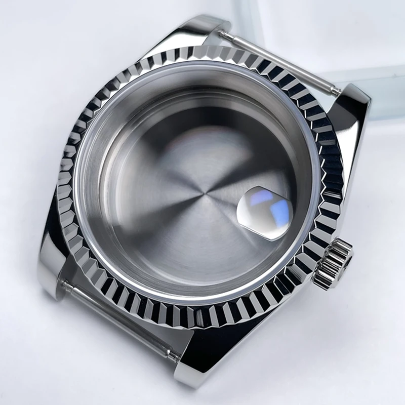 NH35 Case 39mm DJ Bezel Sapphire Glass Mirror Stainless Steel President Bracelet Suitable For NH35 NH36 Seik Movement Mod Parts